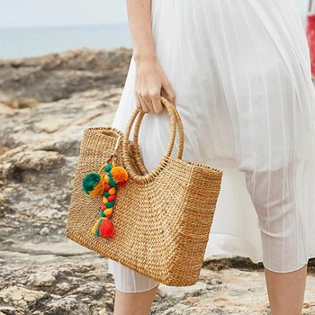 

Bohemia Tassel Bag Pendant 21cm Manual Braided Sanp Clasp Hook Buckles Bags Keychain Hang Diy Craft Hardware Decor