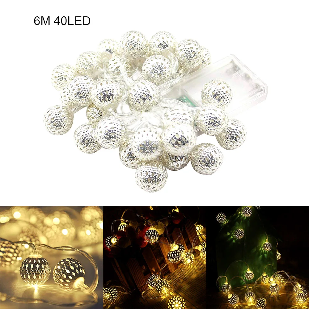1.5m/3.0m/6m Globe String Lights LED Fairy String Lights Battery Operated for Indoor Party Patio Wedding Bedroom Christmas Trees