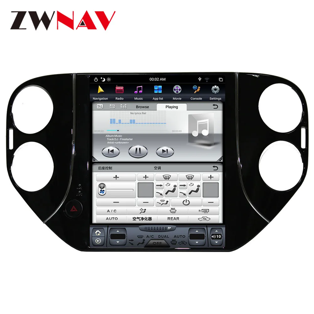 Cheap PX6 4GB RAM Tesla style Android 8.1 Car GPS Navigation For Volkswagen Tiguan 2007-2016 head unit multimedia radio tape recorder 5