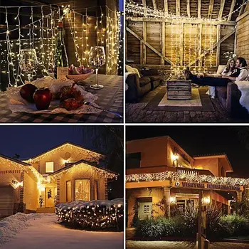 

3*3m 300leds Led Curtain String Light Led Christmas Garland Party Patio Window Decor Fairy Lights Xmas Wedding Lights EU 220V