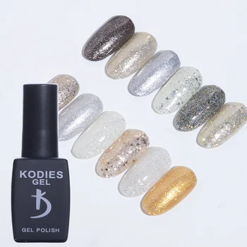 

NEW 12ML Nail UV Gel Polish Gold Silver Glitter Pearl Shimmer Gel Varnish Long Lasting Semi Permanent Painting Gellak for Nails