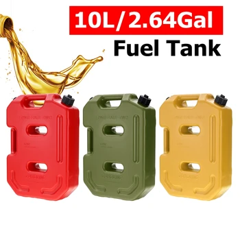 

10L Fuel Tank Gas Canister Jerry Cans 3 Color Plastic Gas Diesel Petrol Oil Containers Gasoline Mount Car Motorcycle Accessories