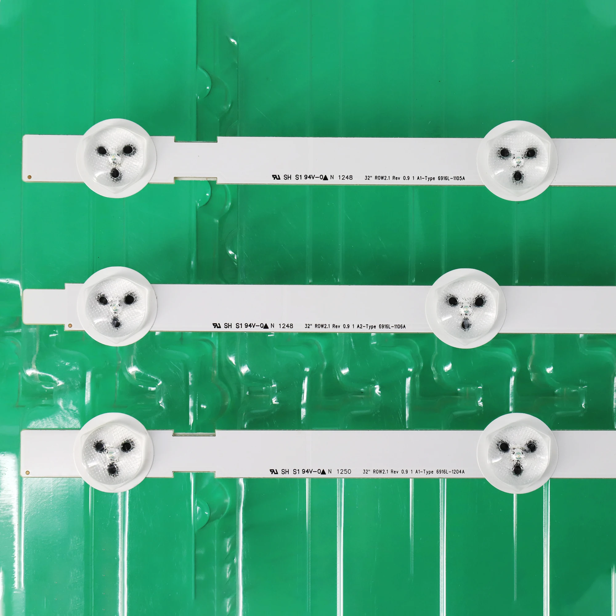 Barra de Luz de Fundo Led 32 Row2.1 6916l1204a 1105a 1205a 6916l-1106a 7leds 630 mm Novo Pcs a1 a2 - Imagem 6
