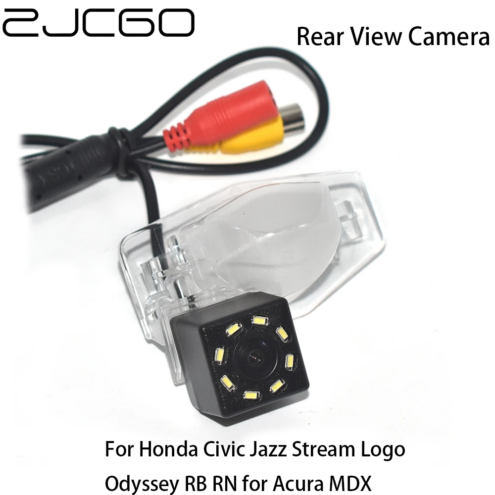 

ZJCGO CCD Car Rear View Reverse Back Up Parking Waterproof Camera for Honda Civic Jazz Stream Logo Odyssey RB RN for Acura MDX