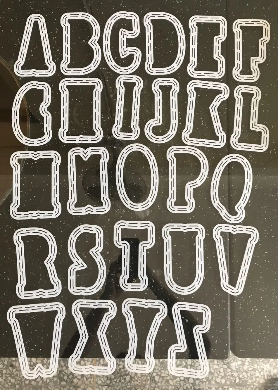 

Populalr Hot Large A~Z Alphabet 13cm Height Plastic Stencils Scrapbooking Album Paper DIY Cards Crafts Dies Cut New 2019
