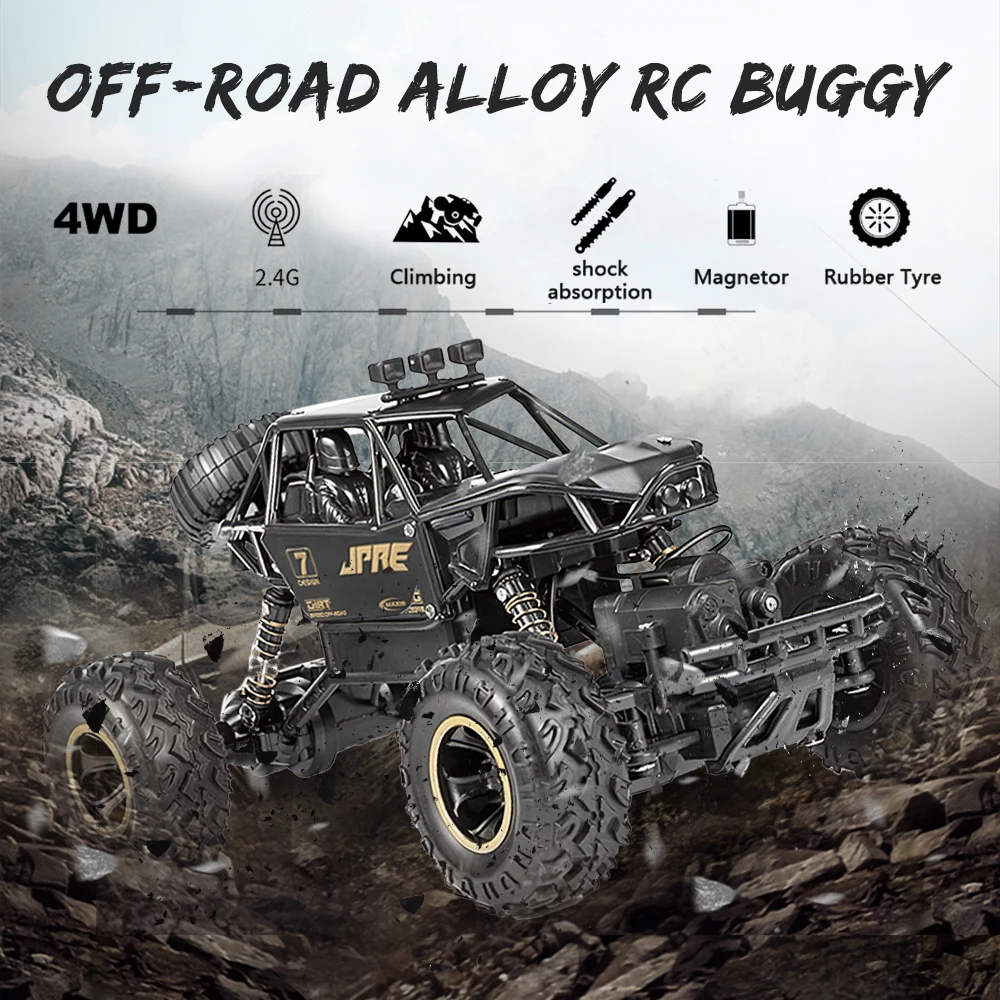 1/16 сплав внедорожный багги RC автомобиль 2,4 ГГц 4WD 15 км/ч высокоскоростной альпинистский автомобиль RTR пульт дистанционного управления игрушки для детей начинающих