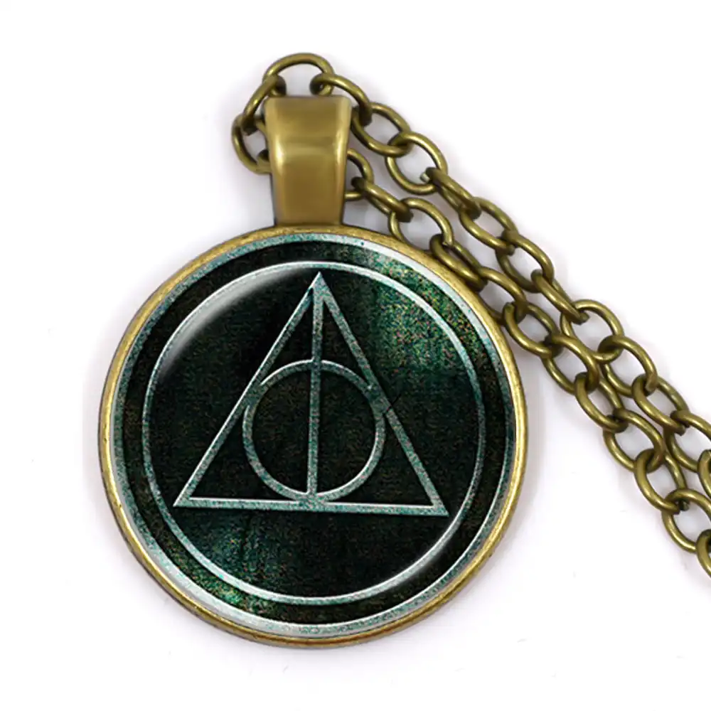 2017 Новый Хогвартс Deathly подвесной кулон ожерелье винтажные фильмы Вдохновленный стеклянный купол для ювелирных украшений кулон фото звенья цепи HZ1