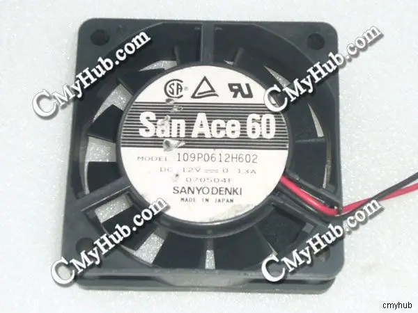 

Для SANYO DENKI 109P0612H602 DC12V 0.13A 6020 6 см 60 мм 60x60x20 мм 3-контактный 2-проводной охлаждающий вентилятор