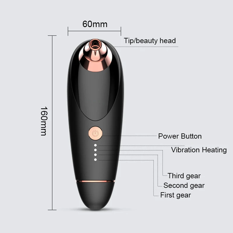 Vacuum Face Nose Pore Cleaner Electric Blackhead Remover Skin Care Hot Compress Pore Suction Tool Acne Pimple Removal Machine