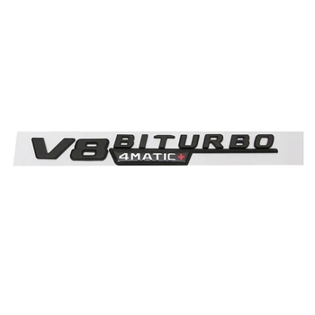 

Set of 2 For Mercedes Benz AMG V8 BITURBO 4Matic Car Trunk Number Letters Badge Emblem Sticker