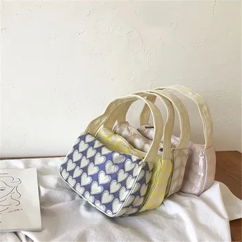 

NEW Vintage Print Women Purses and Handbags 2020 Casual Canvas Ladies Underarm Armpit Shoulder Bag Girls Baguette Small Tote