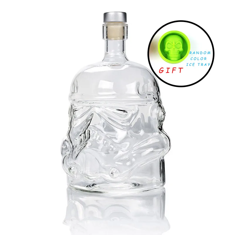 bottle Винный набор Звездные войны Штурмовик шлем виски Графин виски стеклянная чашка бокал для вина es аксессуары креативный подарочный набор для мужчин - Цвет: bottle