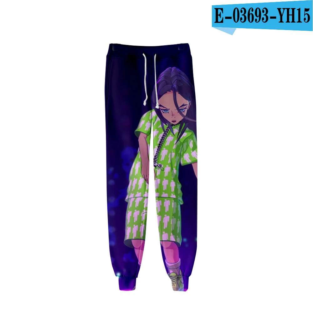 Billie EIlish trousers ladies / men's fashion hip hop casual trousers 3D print Billie EIlish girl autumn cute Harajuku trousers - Цвет: 3D