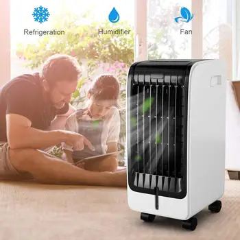 

Air Conditioner Cooler with Fan & Evaporative Air Humidifier, Touch Pad/Remote Control Portable Humidifier Quiet Electric Fan