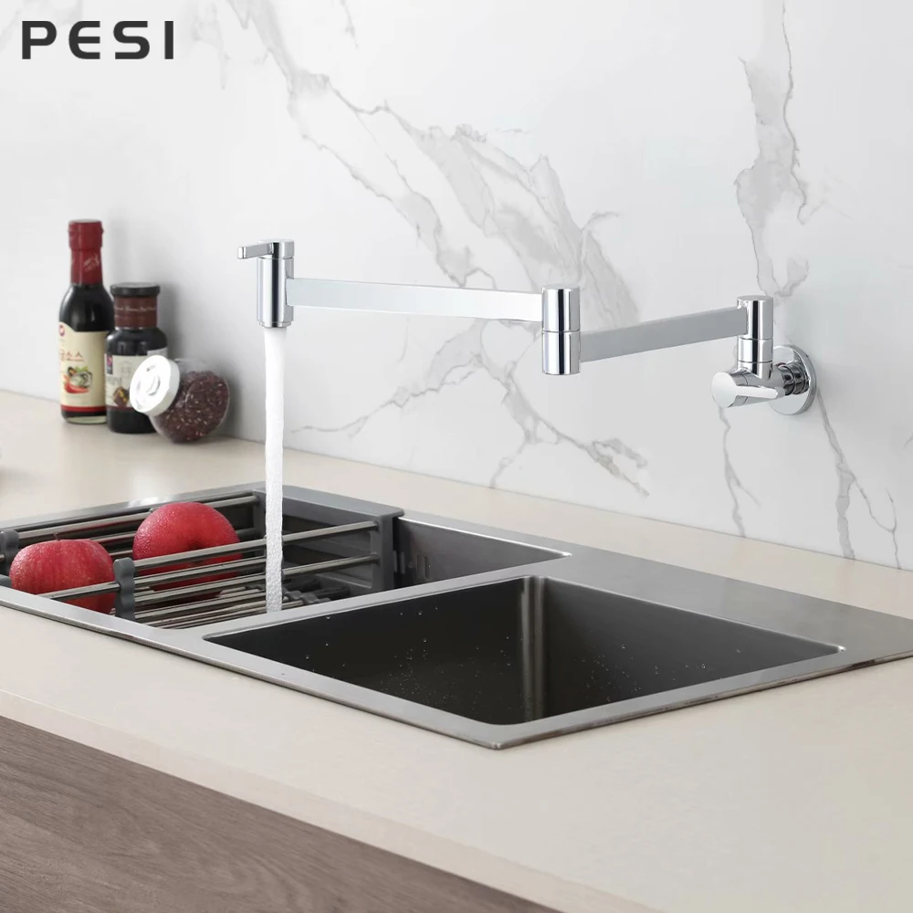 latão maciço, giro preto, montado na parede, enchimento de pote