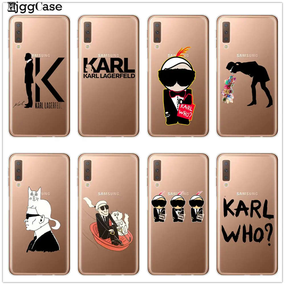 

Karl Lagerfeld Phone Case for Samsung A10 A20 A30 A40 A50 A60 A70 A80 2019 J4 J6 A7 A9 A6 A8 Plus 2018 Soft Silicone TPU Cover