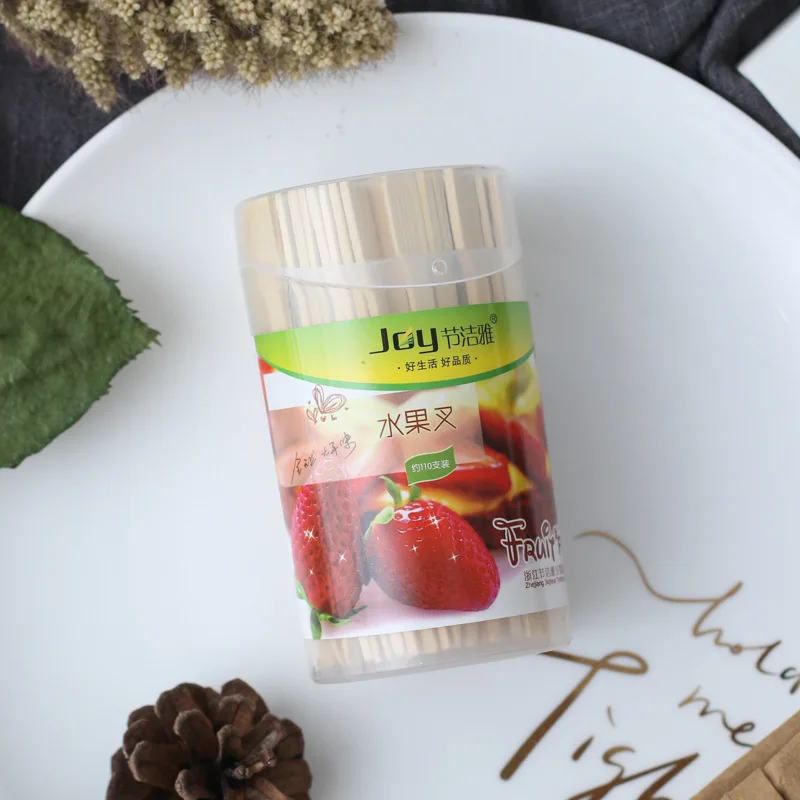 

Jie clean water ya Manufacturers Canned Fruit Fork Bamboo Disposable Fruit Fork Fruit Stick Source Wholesale Manufacturers F111
