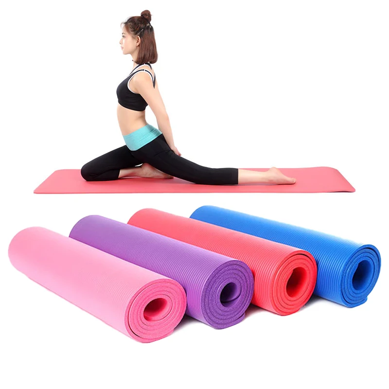 

Yoga Mat8mm For High Quality NBR Non-Slip Yoga Mats For Beginner Fitness Exercise Tasteless Gym 8mm Thick 183*61CM