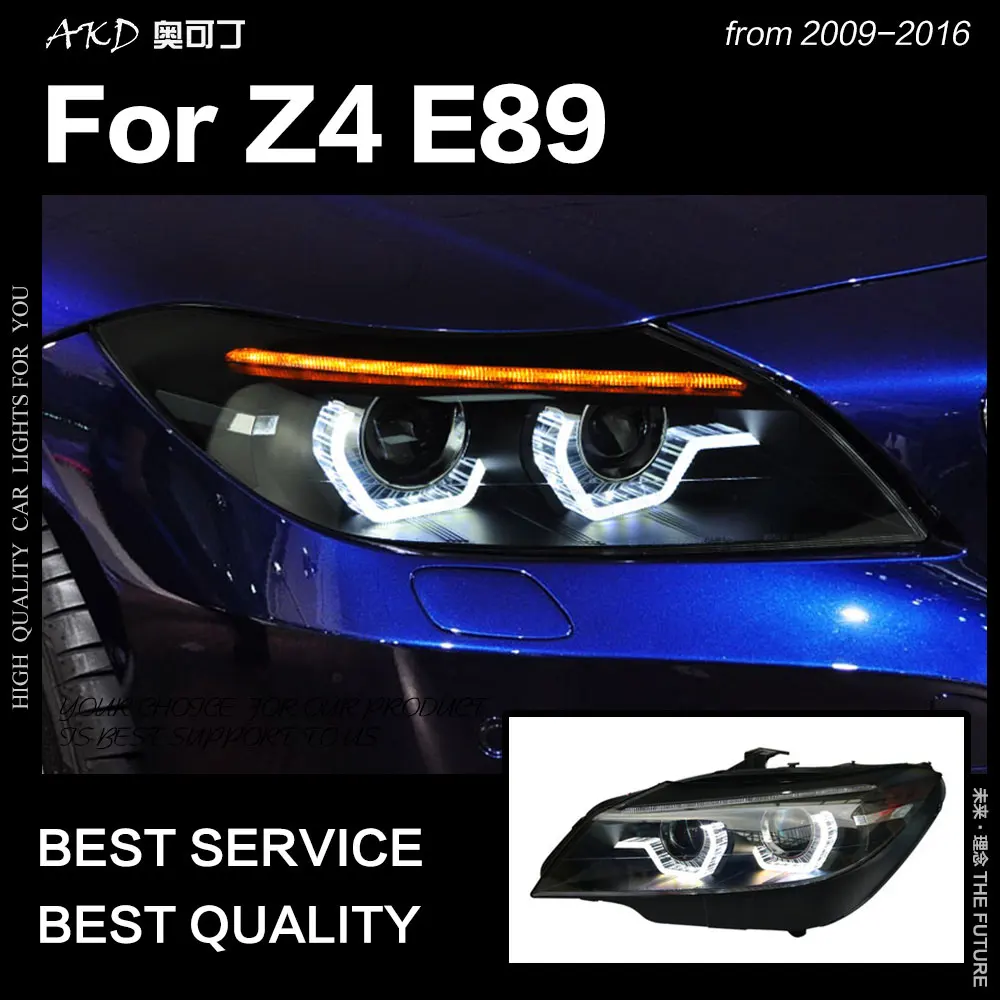 AKD автомобильный Стайлинг для BME Z4 фары 2009 2016 E89 светодиодный ные DRL Hid ангельские