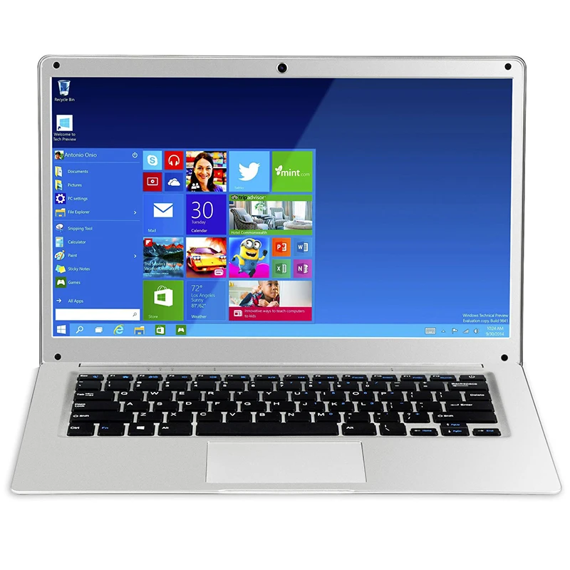  14 zoll 2GB RAM 32GB SSD Notebook Intel Atom Quad Core Laptops 1366*768 IPS Win10 dünne notebook Co