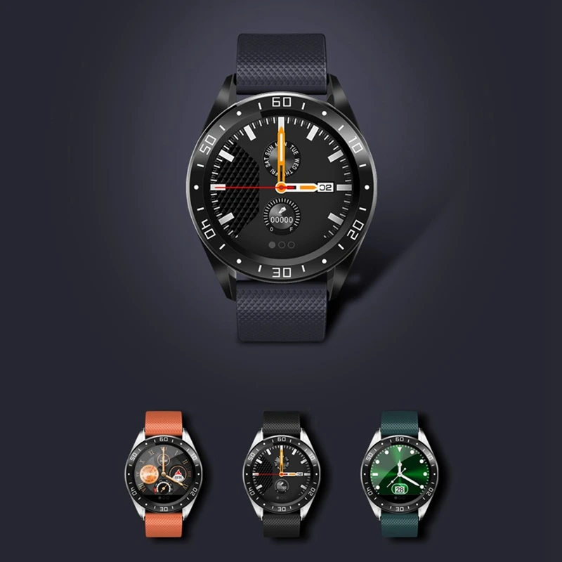 GT105, 1,22 дюймов, умные часы для мужчин и женщин, пульсометр, монитор артериального давления, Смарт-часы с погодным нажатием, управление музыкой, вызов, черный цвет