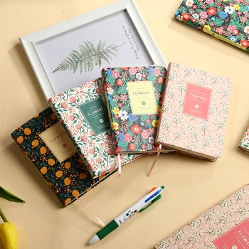 

A5/A6 Cute Floral Flower PU Leather Schedule Book Diary Weekly Planner Notebook School Office Supplies Kawaii Stationery Gift