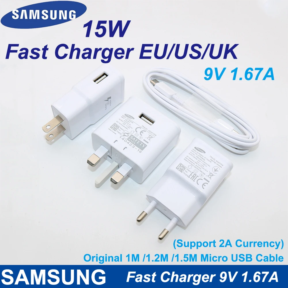 Кабель Micro USB для Samsung 9 В 1 67 А стандарт Великобритании S10 S8 S9 Plus адаптер быстрой