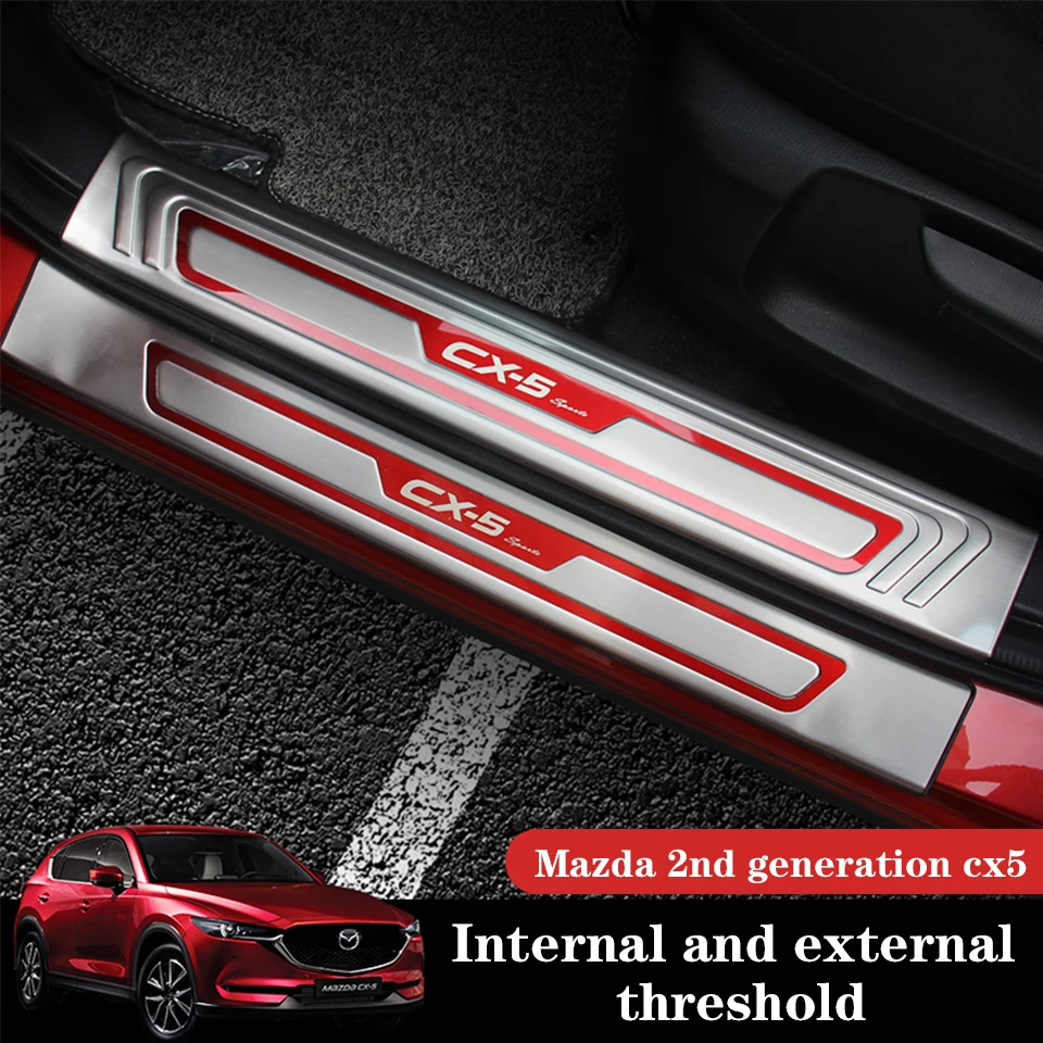 

2017-2019 for Mazda 2nd generation cx5 threshold bar welcome pedal special door pedal modification