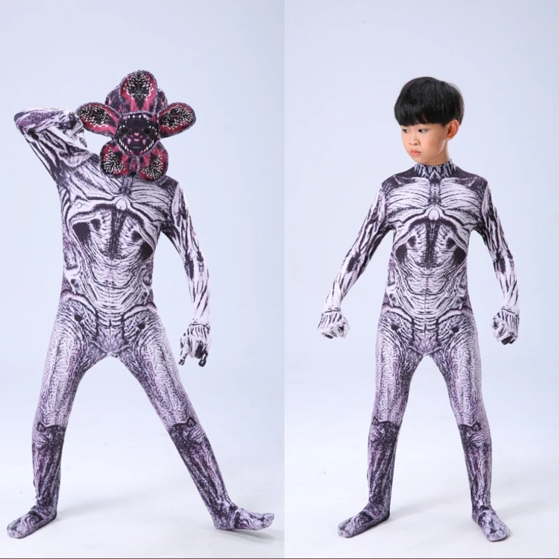 

Hot Stranger Things 3 Demogorgon The Monster Cosplay Costume Jumpsuit Mask