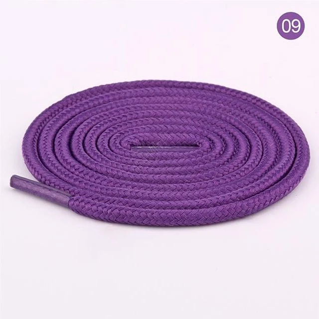 2022 New Shoelace Unisex Ropes Multicolor Waxed Round Cord Dress Shoe Laces Diy High Quality Solid 70-160Cm Colourful Shoelace 09
