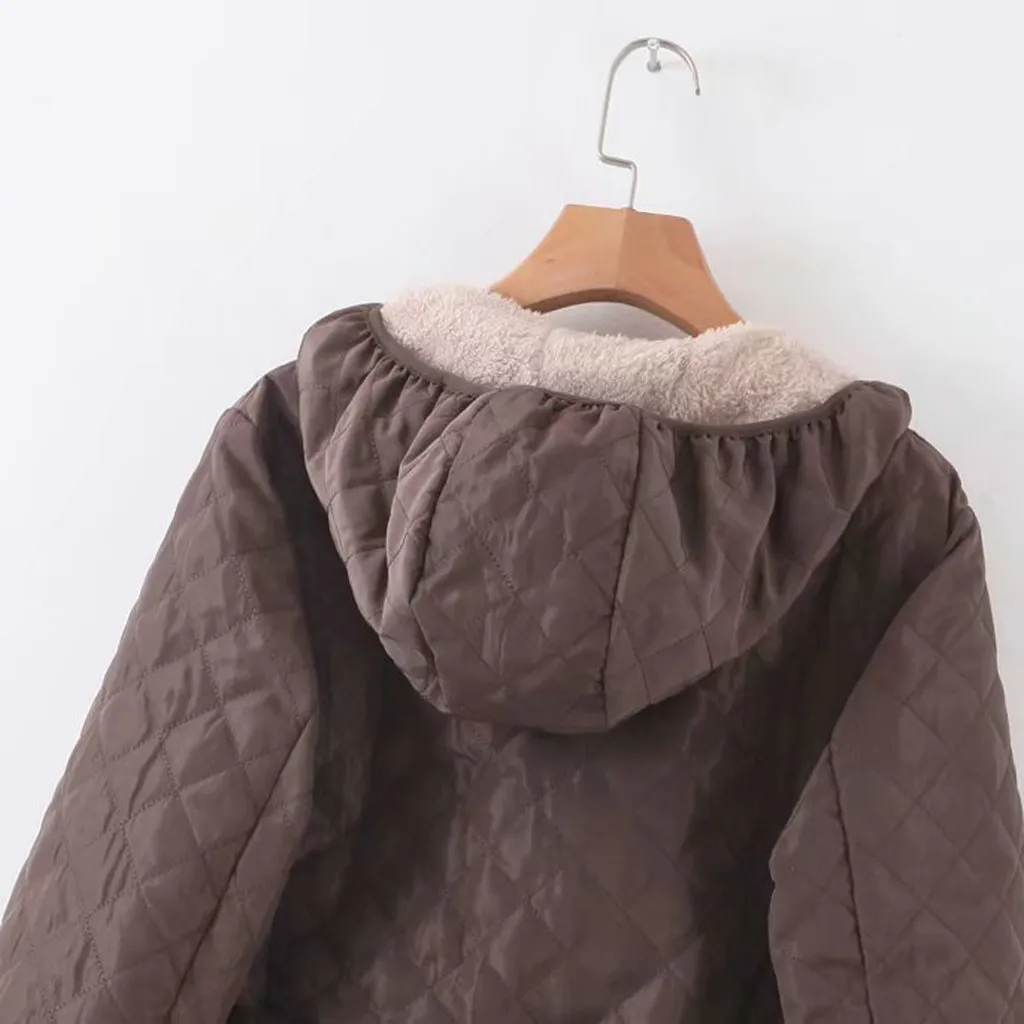 5 Colors Winter Warm Women Black Hooded Faux Fur Coat Jacket Fashion Army Green Slim Liner Cotton Coat Dropshipping Coats#J30