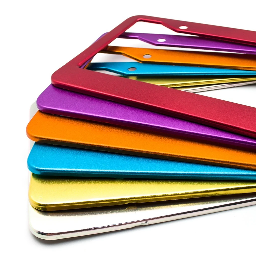 Universal Car License Plate Frame Holder Aluminum Alloy Number Plate Bracket Automotive Accessory