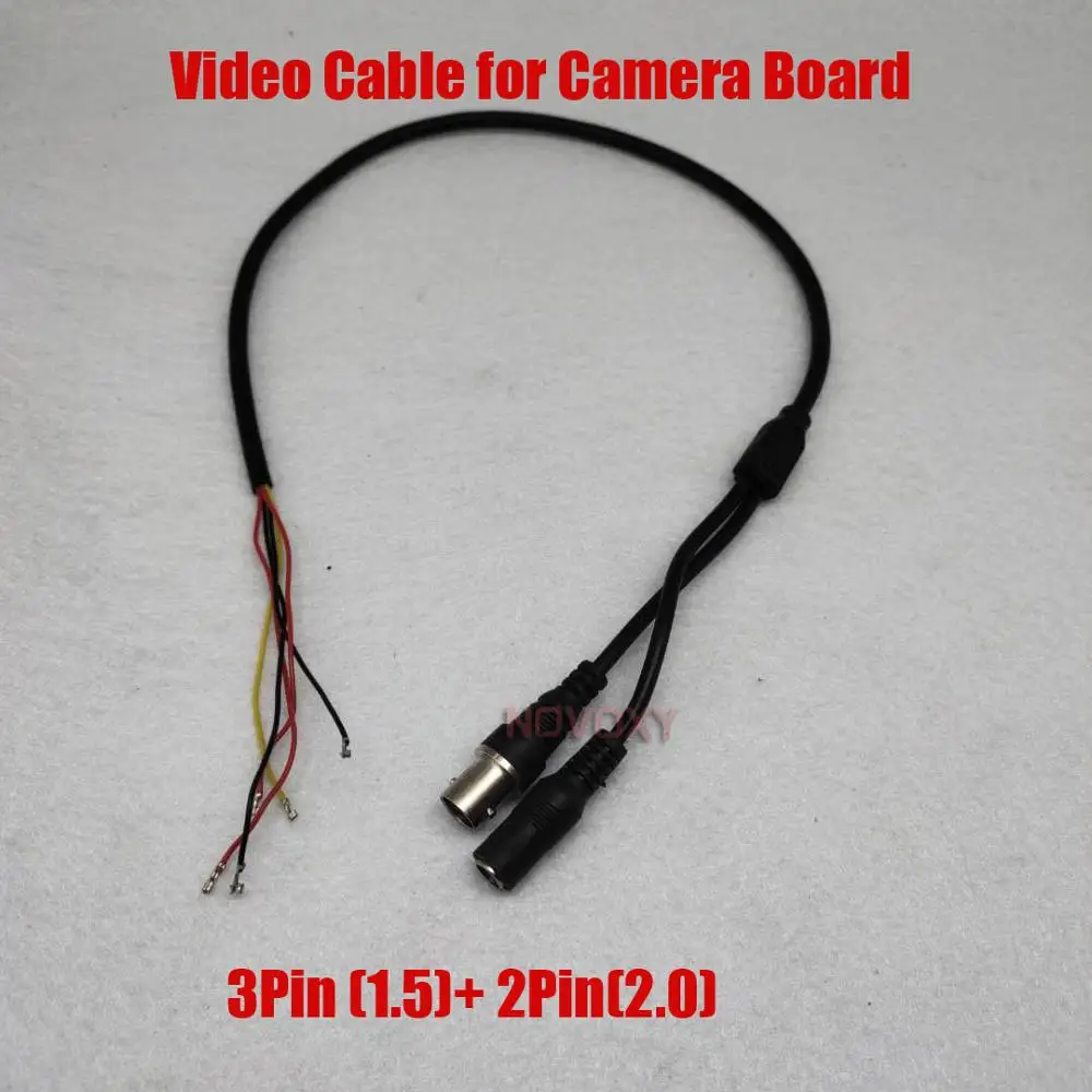 

Power Video Cable for Analog CCTV Camera | BNC Female 12V DC Connector Stripped Wire for PCB Board