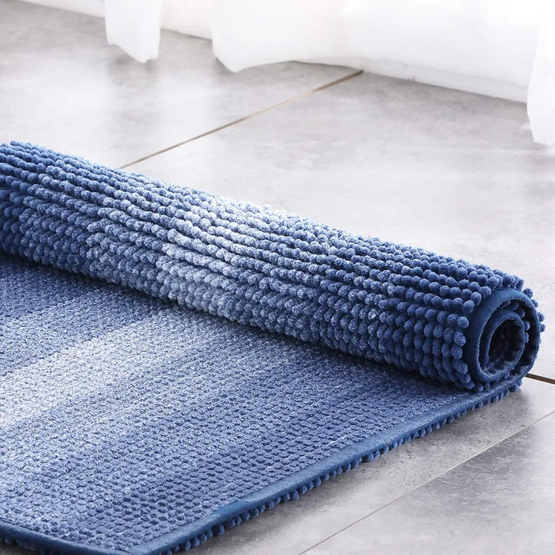 Chenille Bathroom Rug(32 inchx20 inch) Extra Soft Absorbent Bath Shag Mat, Non Slip and Machine-Washable Bath Carpet for Tub Sho