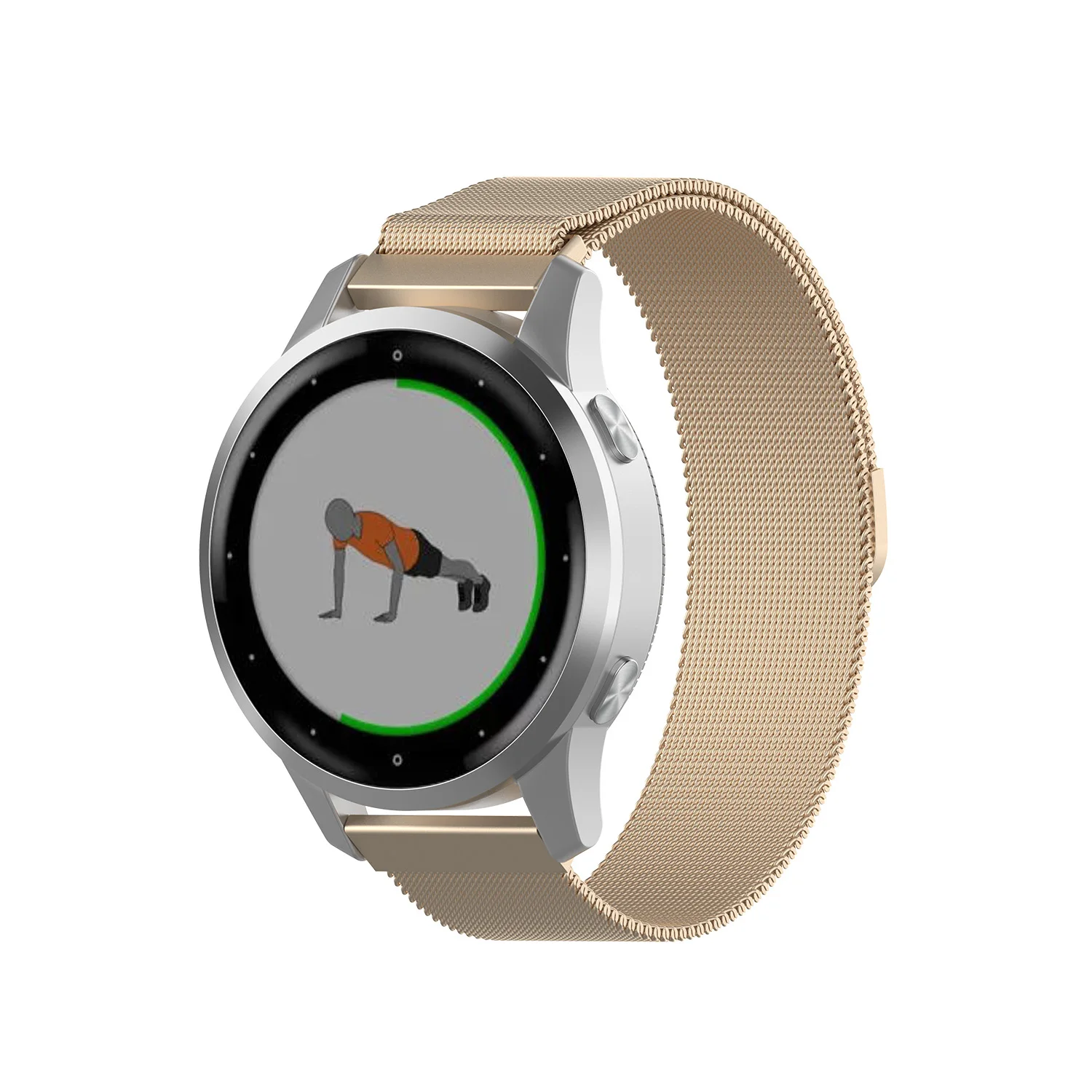 Ремешок для наручных часов для Garmin Vivoactive4S браслет Фитнес трекер ремень 18/22 мм Часы Запасные детали для замены металлического Нержавеющая сталь ремешок на запястье