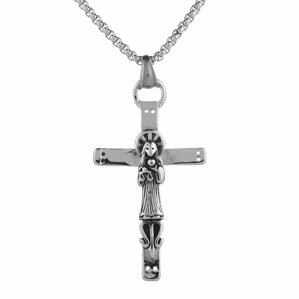 Hot-Holy-Saint-Death-Santa-Muerte-Skull-Biker-Cross-Pendant-Necklace-316l-Steel-silver-gold-tone (1)