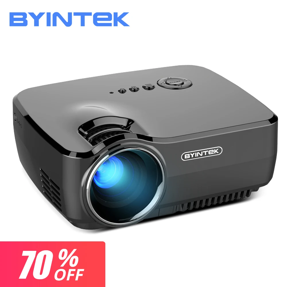 

70% OFF Promotion 3 Days only BYINTEK SKY GP70 Portable Mini LED Cinema Video Digital Home Theater Projector Beamer Proyector