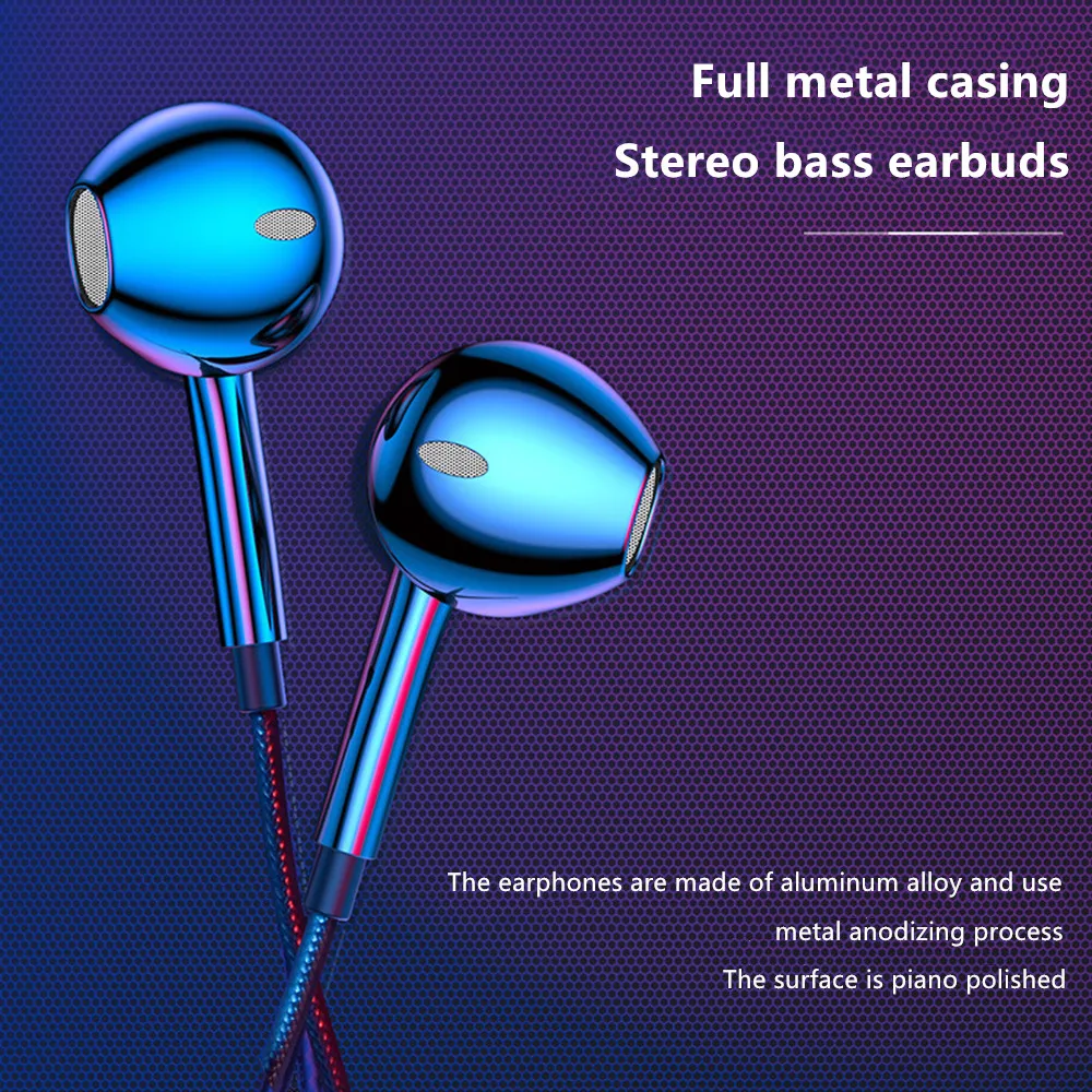 

OwnFone X7 Full Metal Wired Headset Bass Music Earbuds 3.5mm Android Ios Universal In-ear With Microphone Gaming Earphone