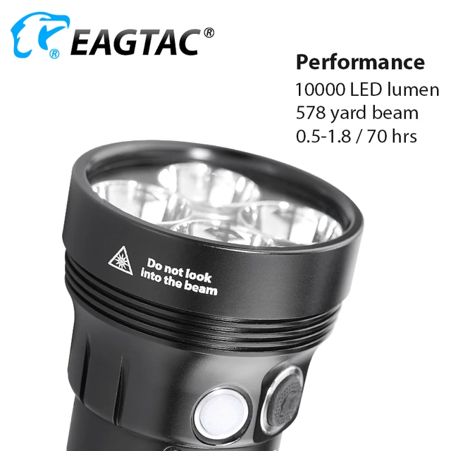 Eagtac Mx3t-c 10000 Lumens 4*sst70 Sft40 Led Flashlight Usb Type-c