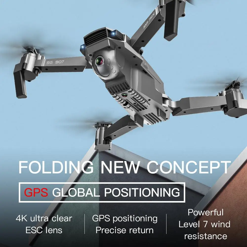 GPS Drone with 4K 1080P HD Dual Camera 5G Wifi RC Quadcopter Optical Flow Positioning Foldable Mini Drone VS E520S E58