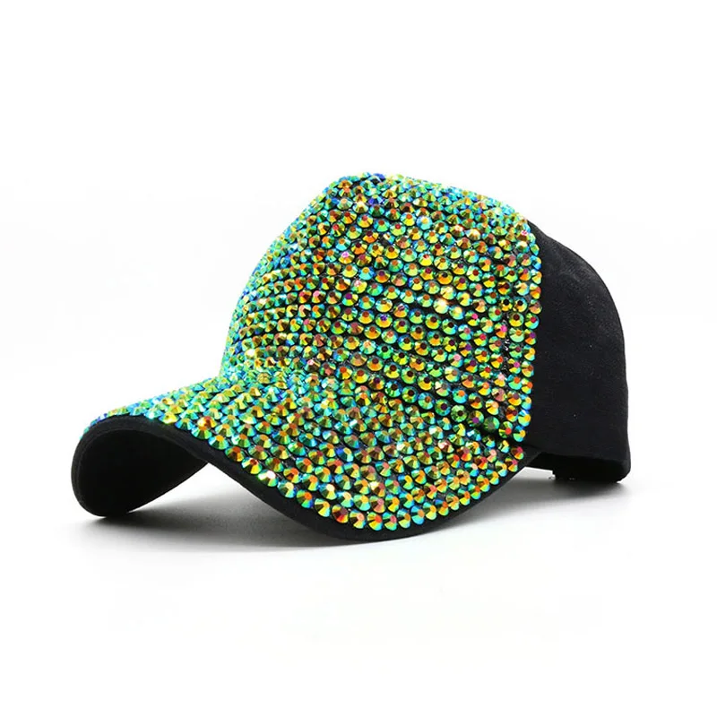 Doitbest Women Rhinestone Female Baseball Cap men's Diamond Girls Snap Back Gorras Spring Summer Unisex Hip Hop Sun hat | Аксессуары