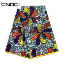 CNACI ткань из Анкары Настоящий Воск Принт 6 ярдов африканская ткань гарантировано натуральный воск свадебное платье материал ПОЛИЭСТЕР Tissu