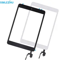 30 шт. для iPad mini 3 кодирующий преобразователь сенсорного экрана в сборе с кнопкой Home & Home Flex Cable + IC Разъем