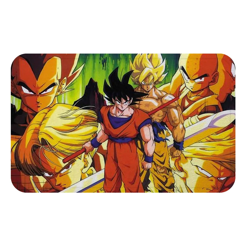 DRAGON BALL Son аниме Гоку коврик для ванной кухня ковер декоративные Противоскользящие коврики комната автомобиль пол бар ковры домашний декор для дверей подарок - Цвет: Светло-желтый