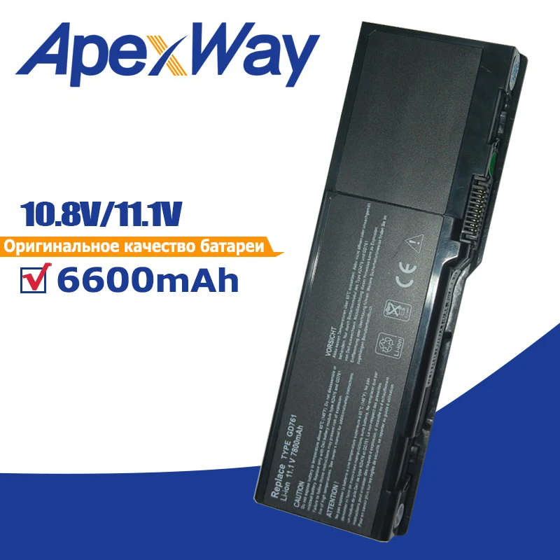 Аккумулятор 6600 мАч для Dell Inspiron 1501 6400 E1505 Latitude 131L Vostro 1000 XU937 UD267 UD265 GD761 JN149 KD476 PD942