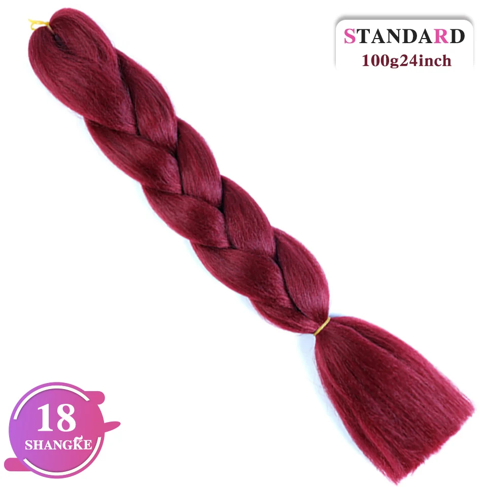 LUPU высокотемпературные волокна синтетические огромные косы Омбре косички волосы для наращивания розовый фиолетовый черный крючком косички волосы - Цвет: T1B/350