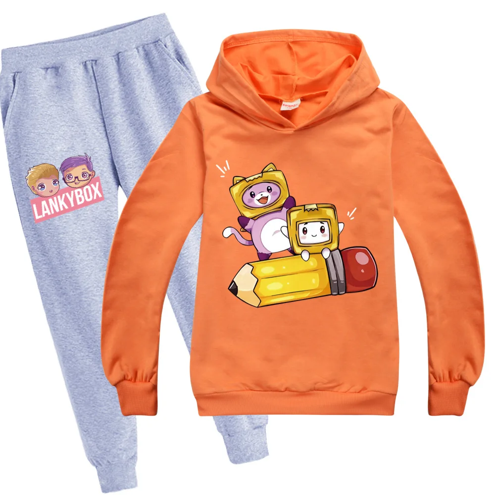exercise clothing sets	 Baby Clothing Sets Children Birthday suit Boys Tracksuits Kids Lankybox Sport Suits Hoodies Top +Pants 2pcs Set Clothing Sets near me