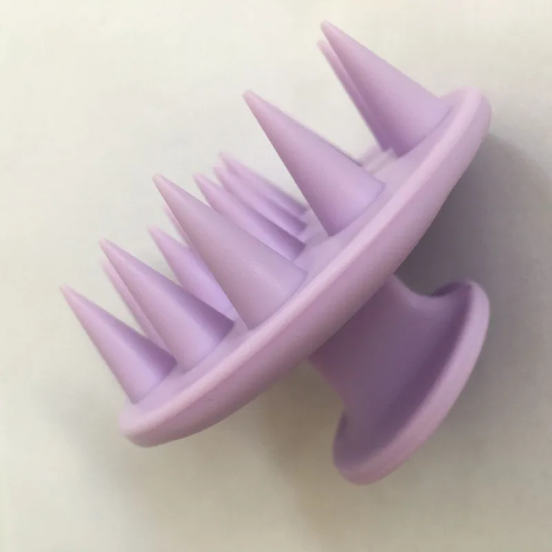 Purple Новинка, модная силиконовая щетка для мытья головы, шампунь, массажер для волос, чистые щетки для ванны, душа, щетка для чистки волос, расческа - Цвет: Purple