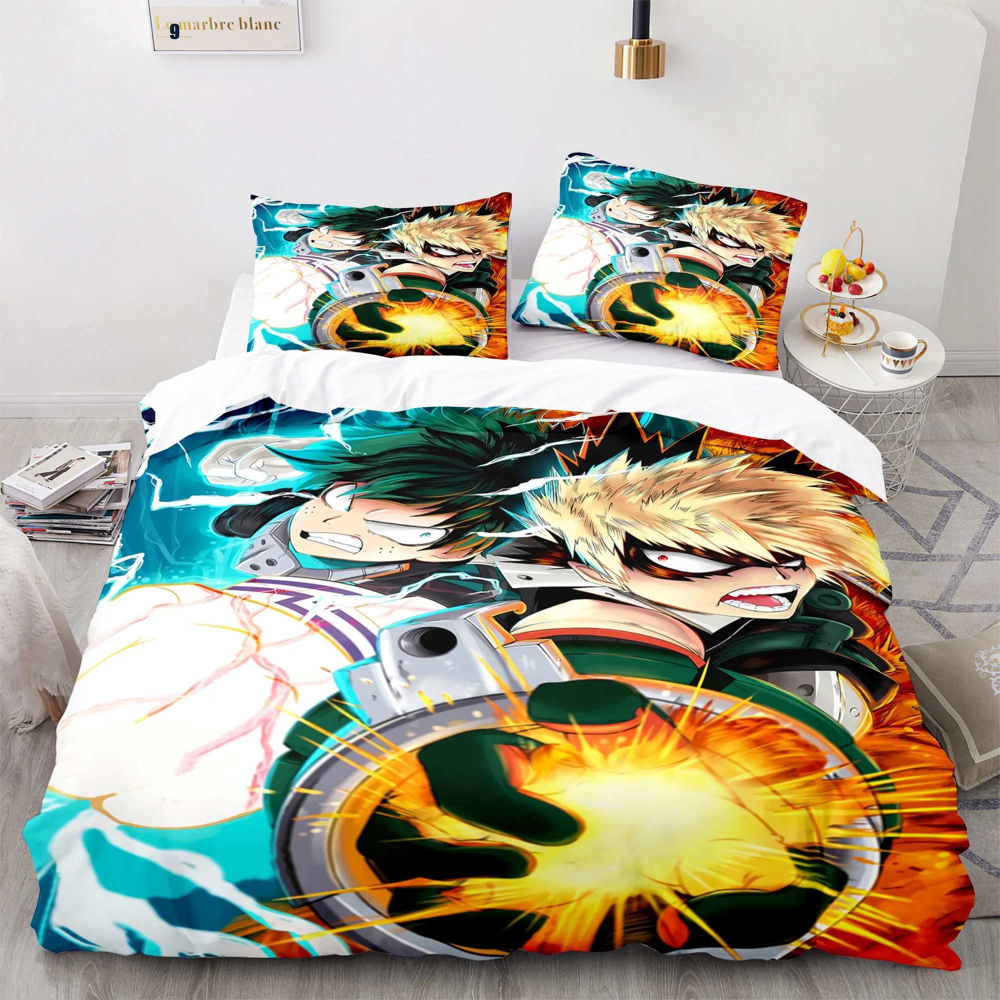 best bed sheets New Japan Anime My Hero Academia Printed Bedding Set Cartoon Duvet Covers Pillowcases Comforter Bedding Set Bedclothes Bed Linen super king quilt cover Bedding Sets