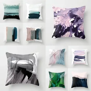 

Abstract Oil Painting Cushion Cover Polyester Pillow Case Decorative Throw Pillow Covers For Home Decor Sofa Pilowcases 45*45cm